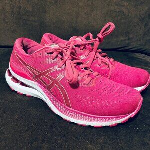 Asics Gel Kayano 28 Women Running Shoes w/box Sz 8.5 Fuchsia Red/Hot Pink
